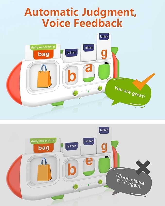 Spelling&Talking Flash Cards for Toddlers 3-8 Years Old – Speech Therapy with…