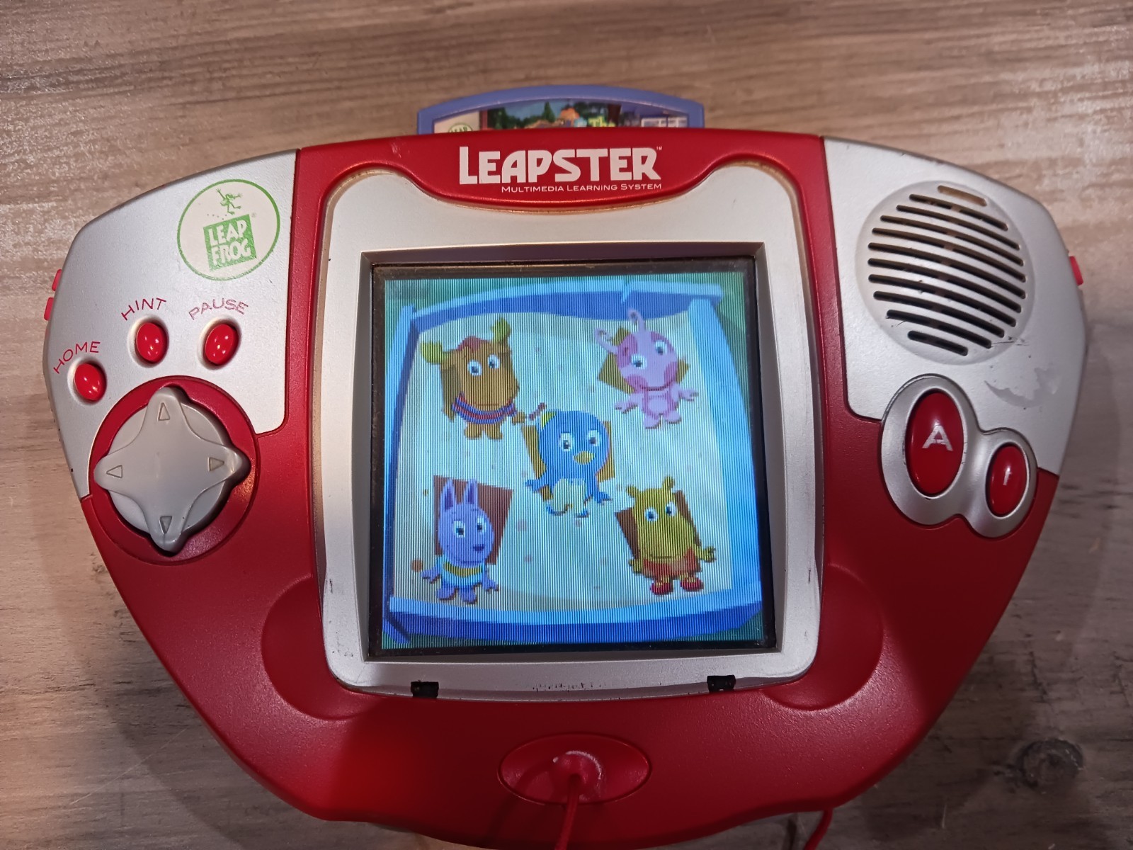 LeapFrog Leapster Learning System Large RED Handheld Console 7 Games 2003 WORKS