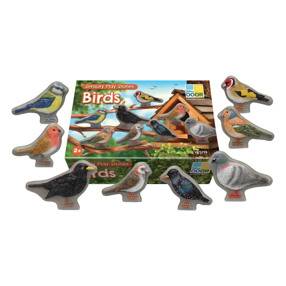 Yellow Door Sensory Play Stones: Birds – Set of 8