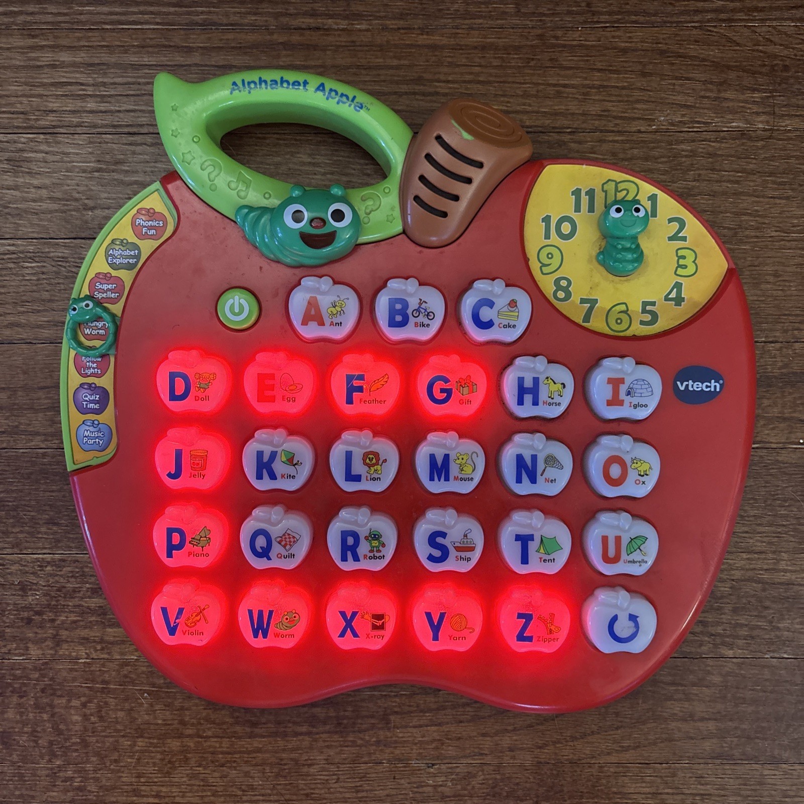Vtech Alphabet Apple ABC Learning Education Interactive Music Phonics Toy Teated