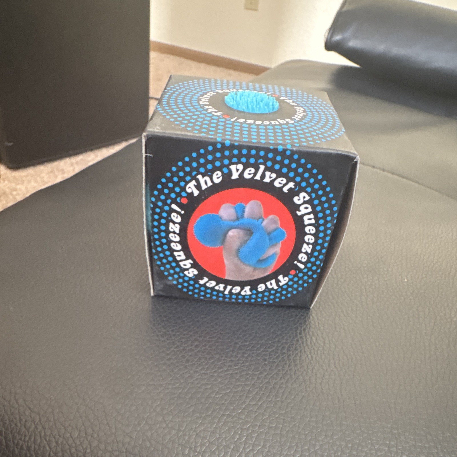 Nee Doh Fuzz Ball Velvet Tactile Squeeze Toy, Blue, Age 3-4 Years