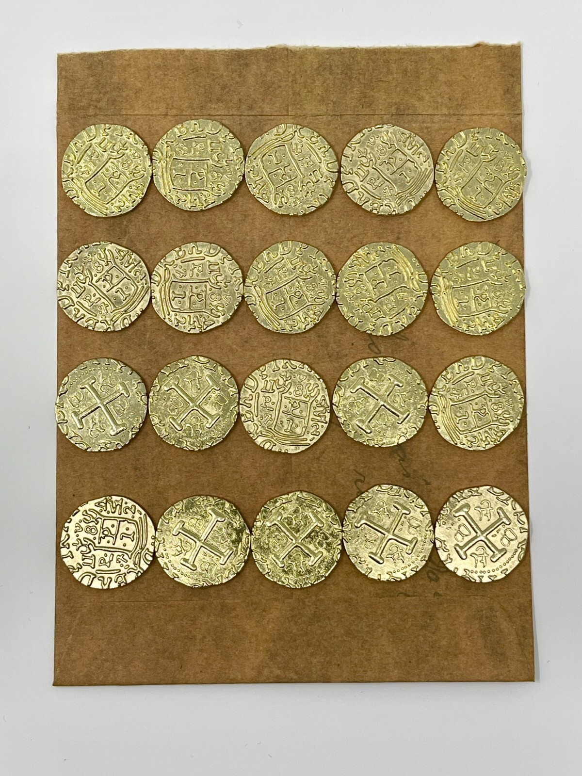 Gold Coins Pirate Treasure Shipwreck Gold Metal Challenge Coins – 20 Coins