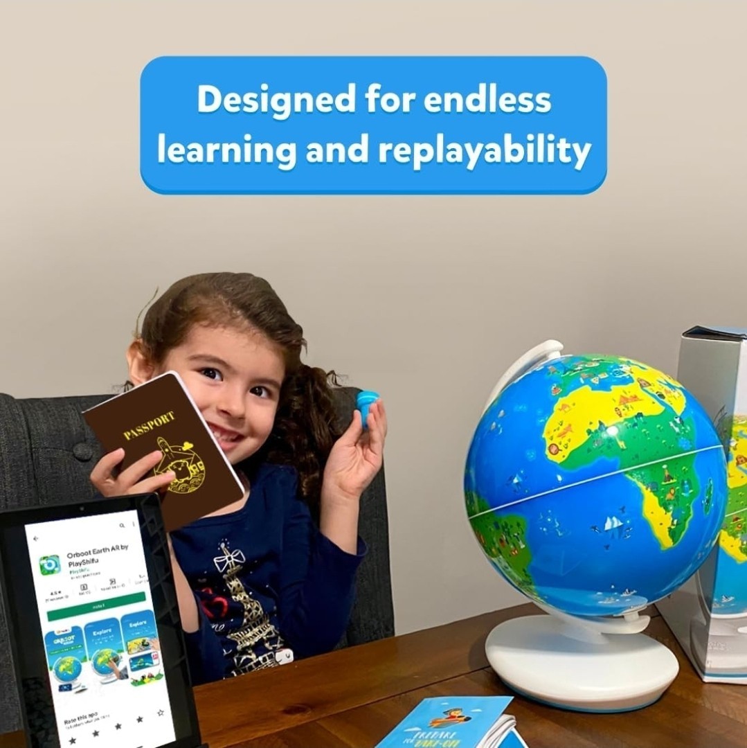 PlayShifu Earth Interactive Kids Globe 1000+ Facts Globe Children Orboot