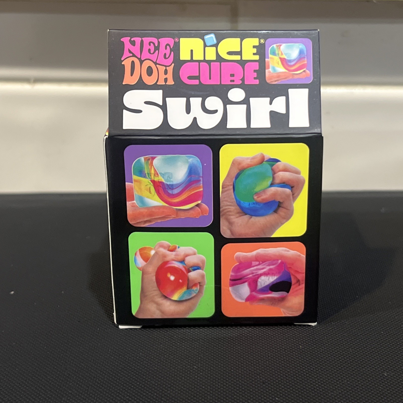 Nee Doh Nice Cube Swirl Super Solid Squish Purple Pink Blue Toy – NEW!!