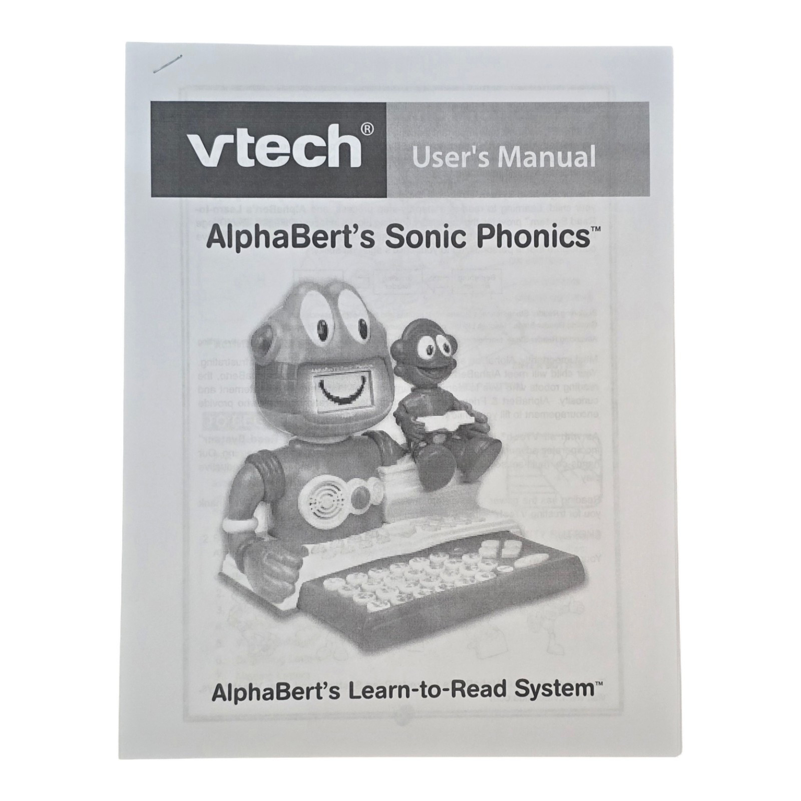 Alphabert’s Sonic Phonics LEARN-TO-READ SYSTEM Vtech 2002 VINTAGE ~ 4 Years & Up