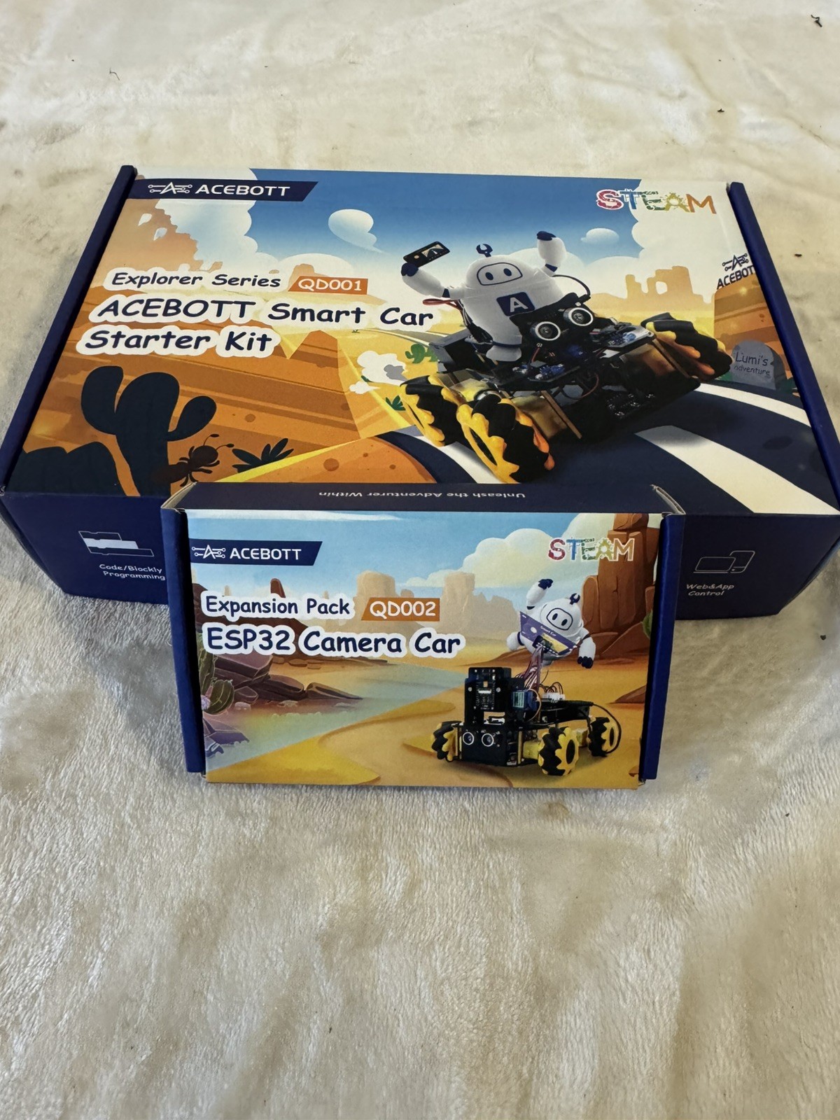 ACEBOTT QD001 Smart Robot Car Kit with Camera , Robotics for Kids, Arduino
