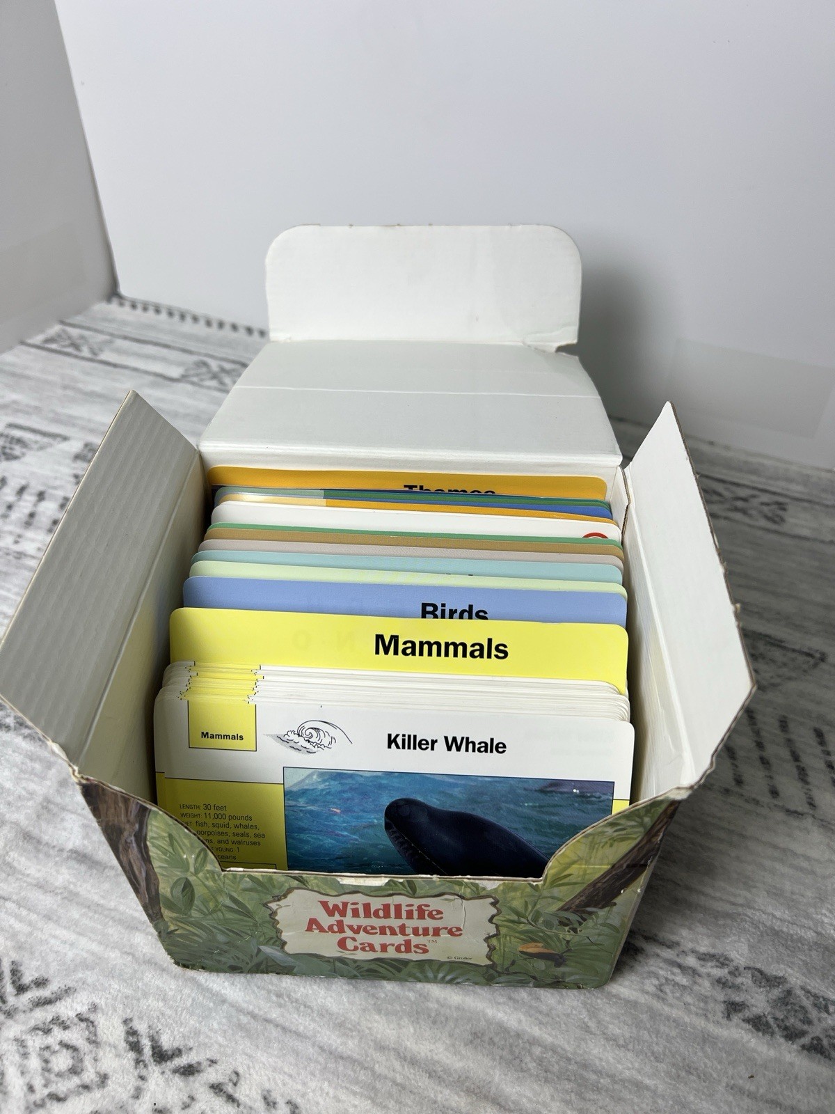 Grolier Wildlife Adventure Cards Box Animals Educational Homeschool 1990s
