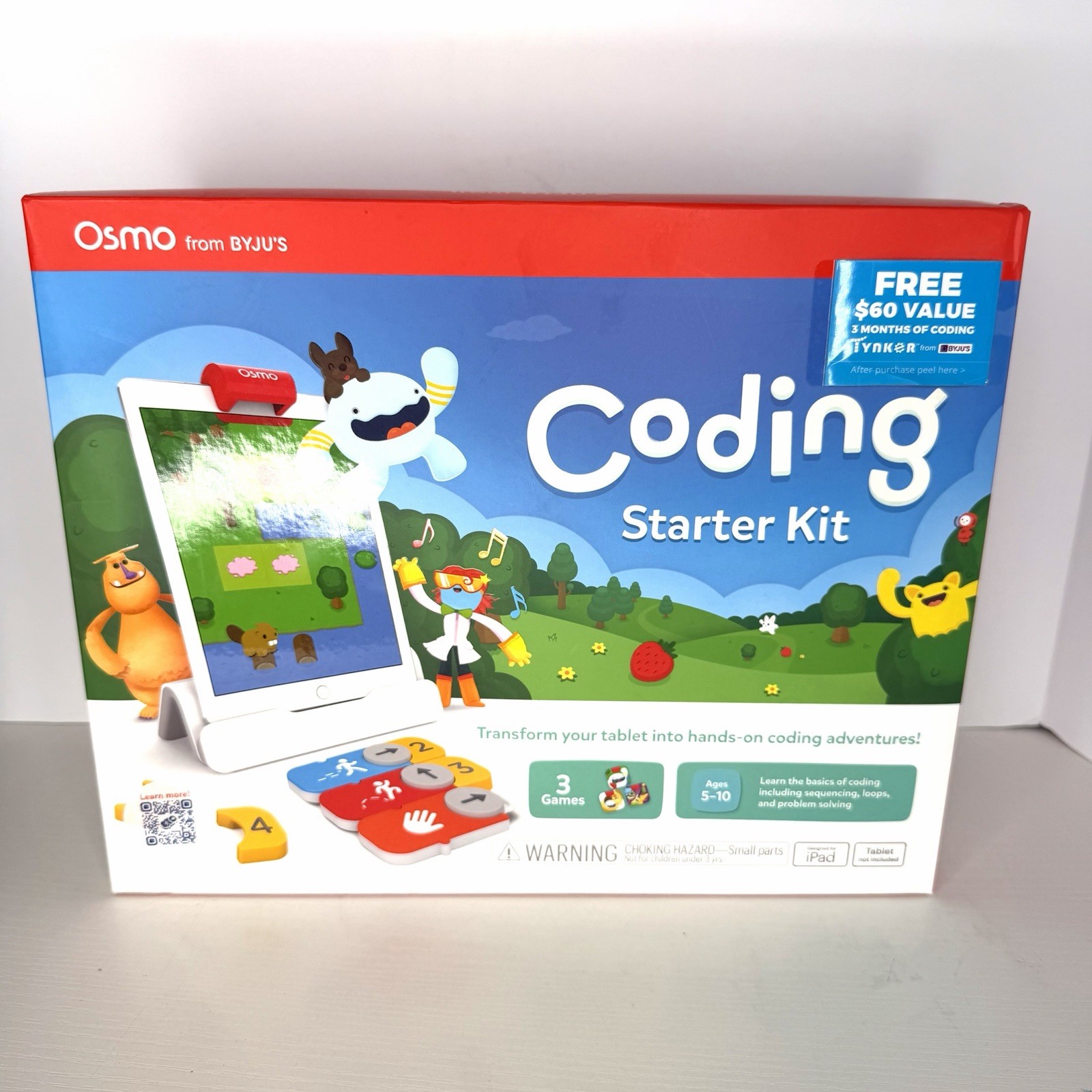 Osmo Coding Starter Kit w/ Genius Words & Numbers Tiles Bundle New Sealed
