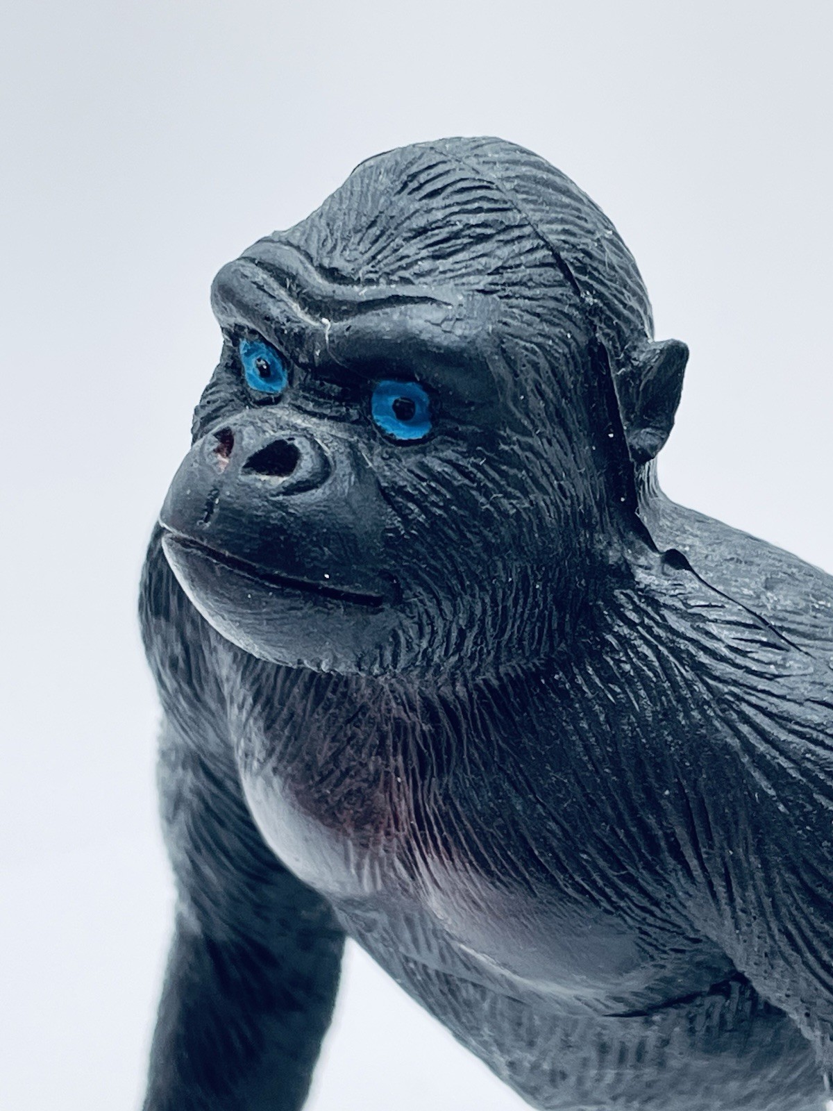 VTG 1987 Rubber Hard Plastic GORILLA APE Toy Figure Zoo Wild Animal Safari