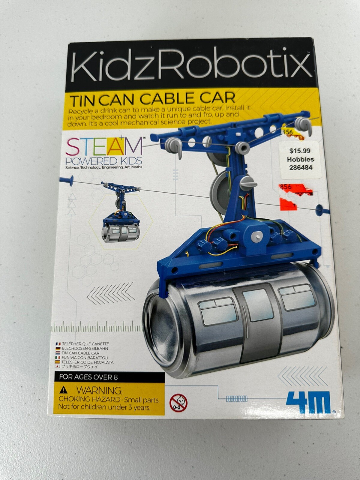KidzRobotix Tin Can Cable Car Kit – Brand New Stream Powered Kids