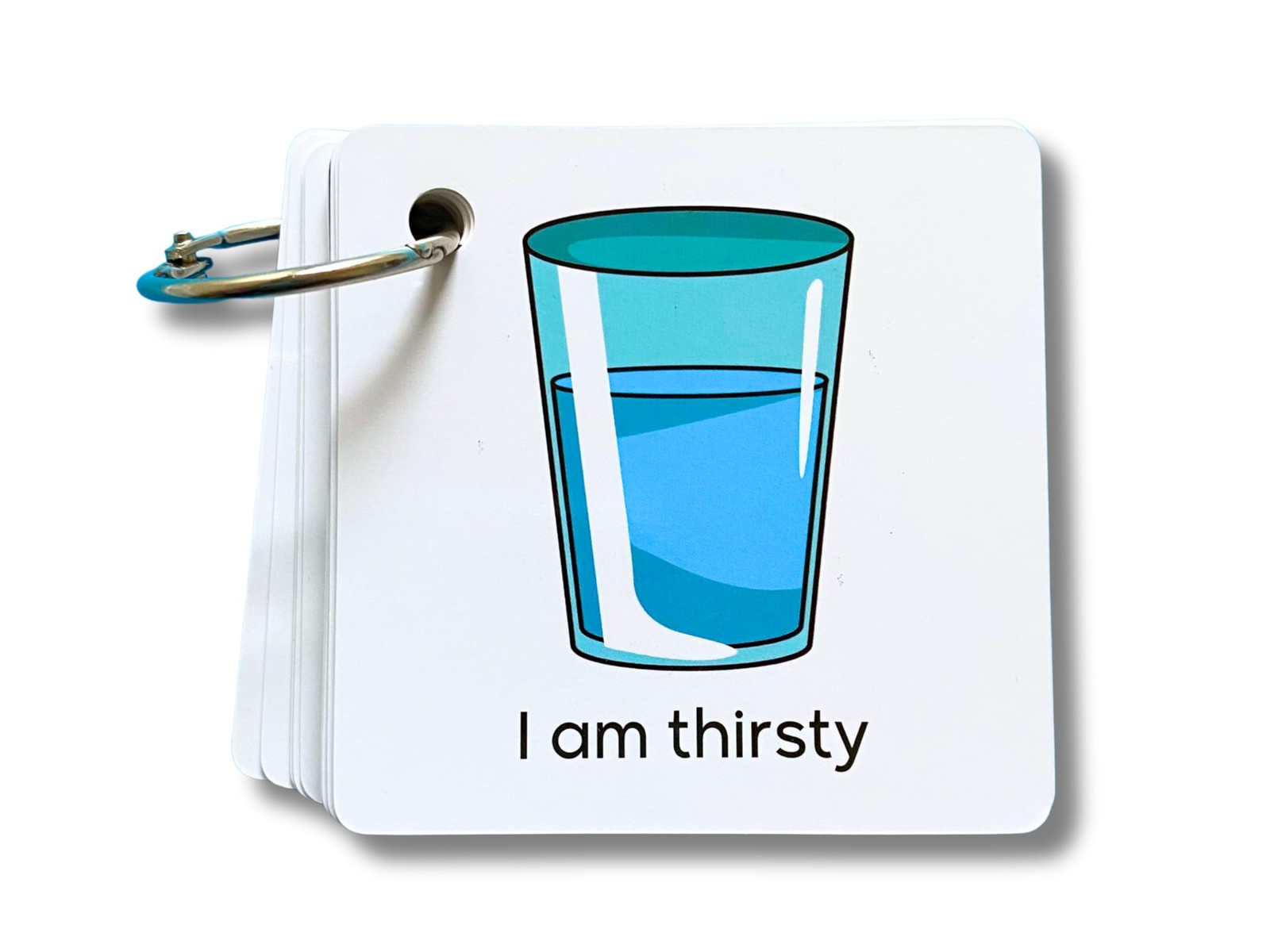 Plastic Communication Cards, 60 Basic Communication, Special Medium, White