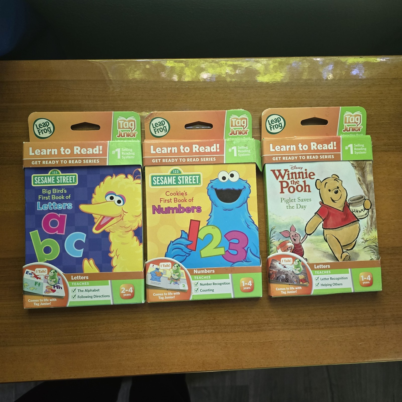 LeapFrog Tag Junior Learn to Read Books Lot Sesame Street Winnie the Pooh NEW