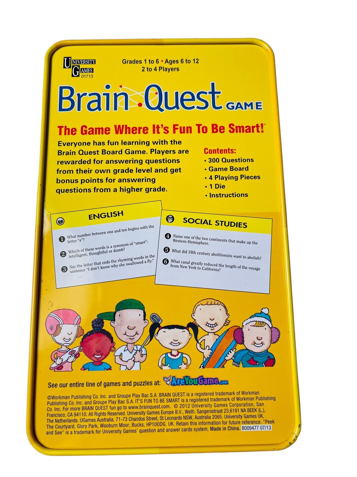 BRAIN QUEST GAME UNIVERSITY GAMES (AGES 6-12) & NEW SET SMART CARDS (AGES 9-10)