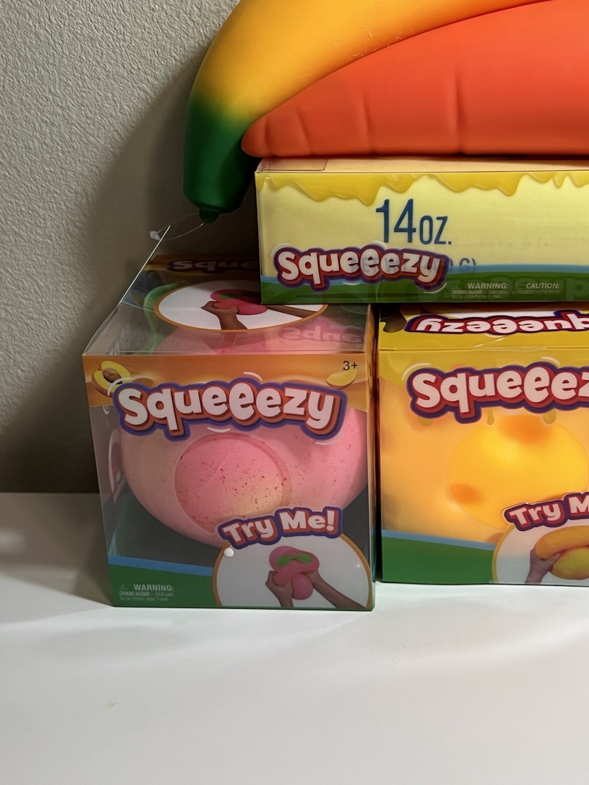 Sunny Days Squeeze Butter Cheese Strawberry Peach Banana Carrot Bundle Lot Of 6