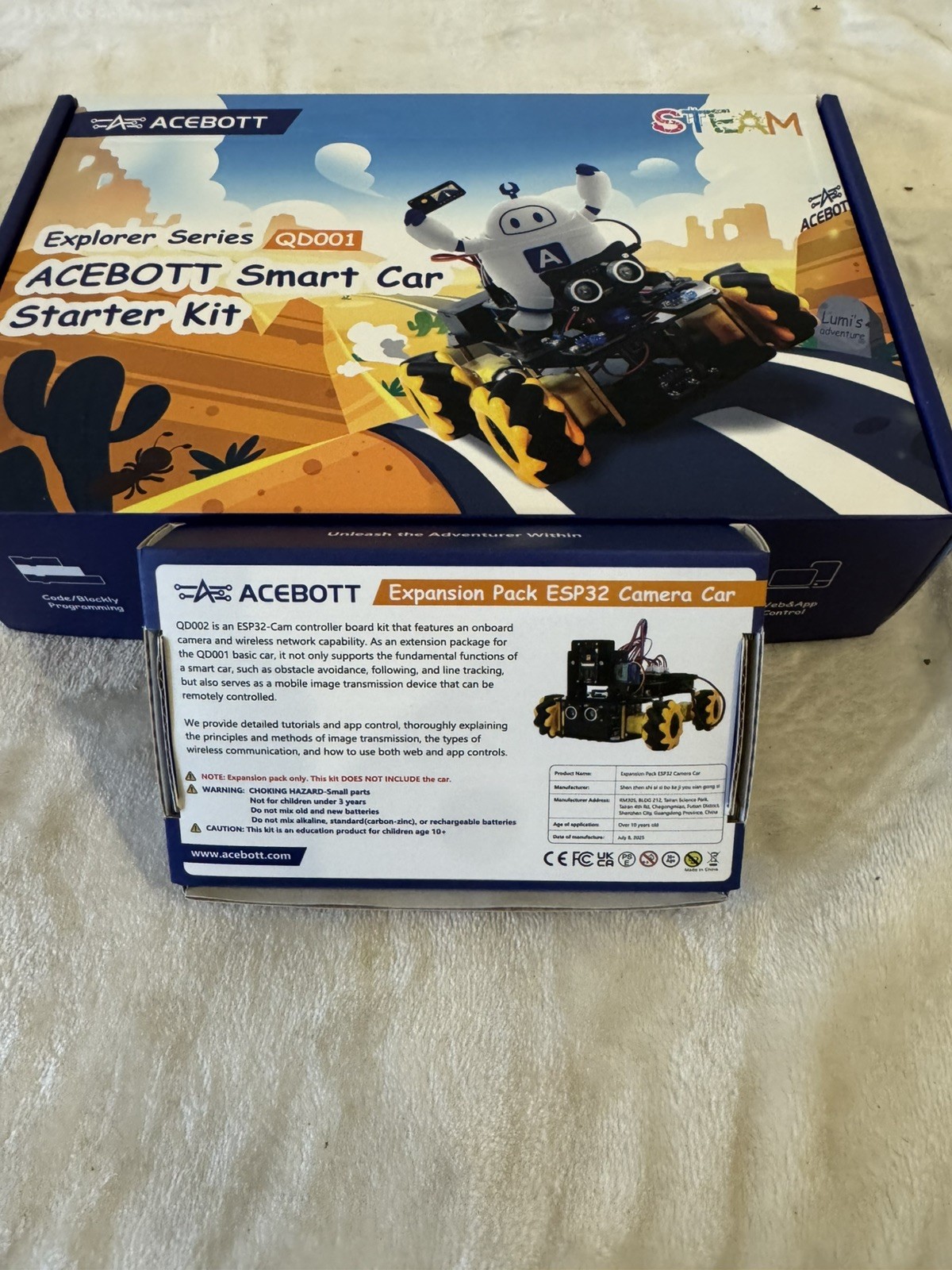 ACEBOTT QD001 Smart Robot Car Kit with Camera , Robotics for Kids, Arduino