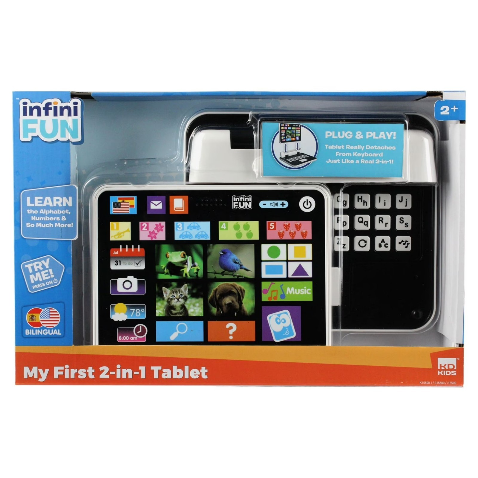 Infinifun My First 2-in-1 Toy Tablet (Bilingual)-Ages 2 Years and up – New