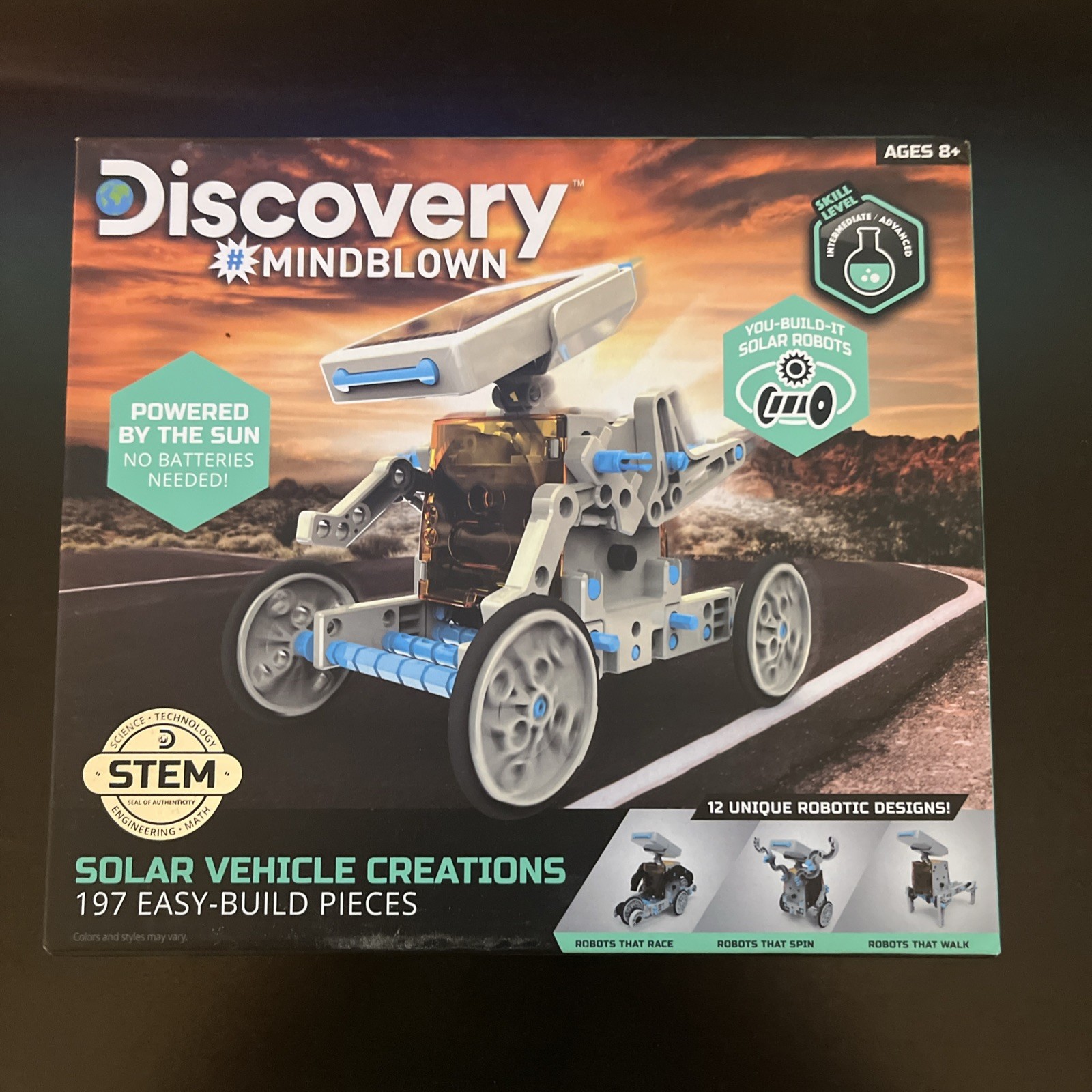 Discovery Kids 2021 Mindblown STEM 12-in-1 Solar Robot 197-PC Creation Kit New !