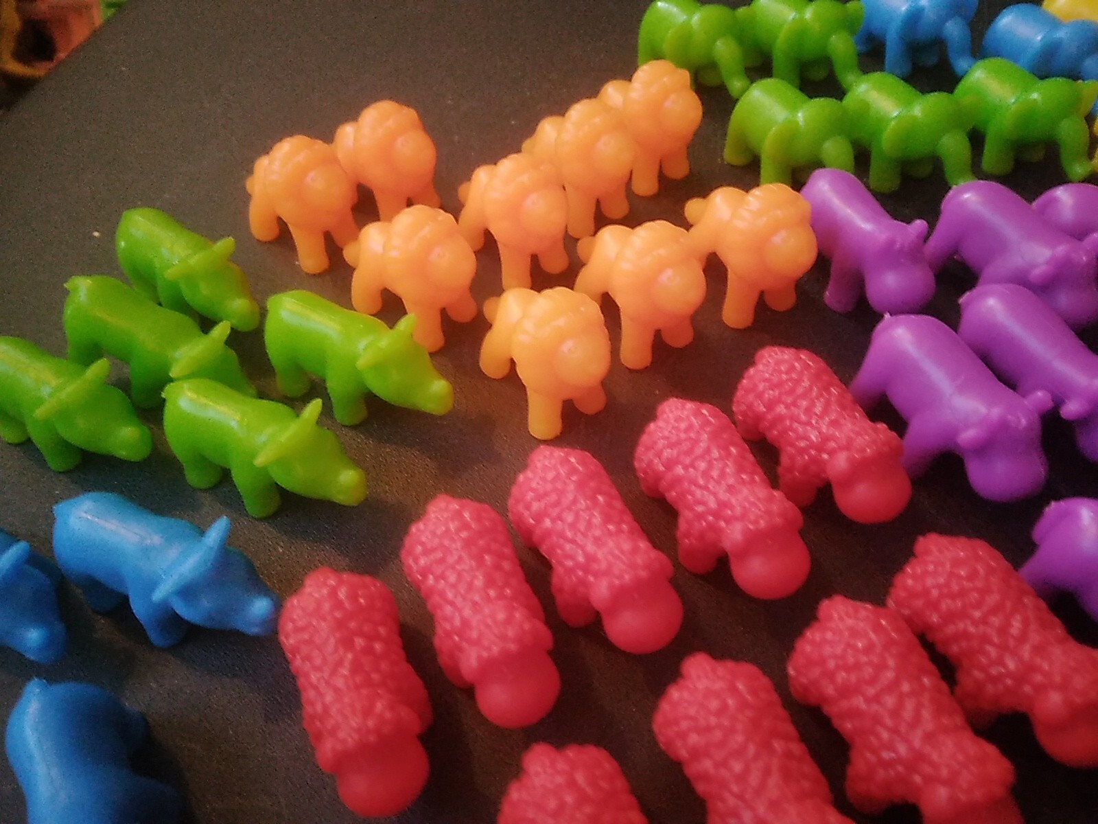 Large Lot 56 Colorful Animals Rubber Plastic Toys Cupcake Toppers