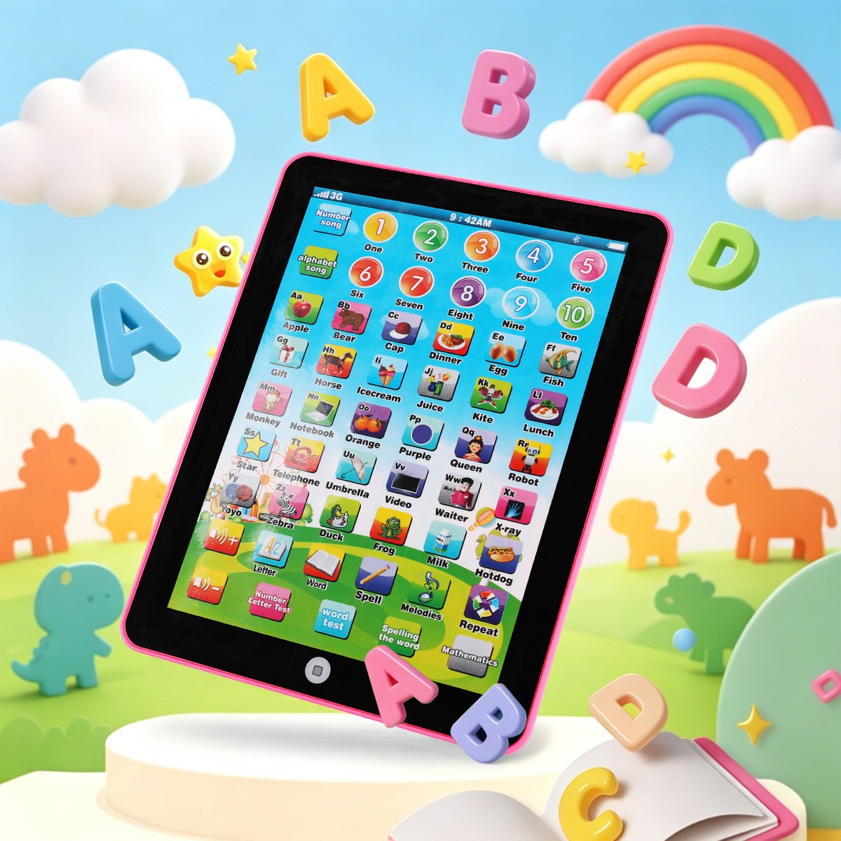 Educational Learning Tablet Toy Cell Phone for Kids Age 2 3 4 5 6 7 8 Years Old
