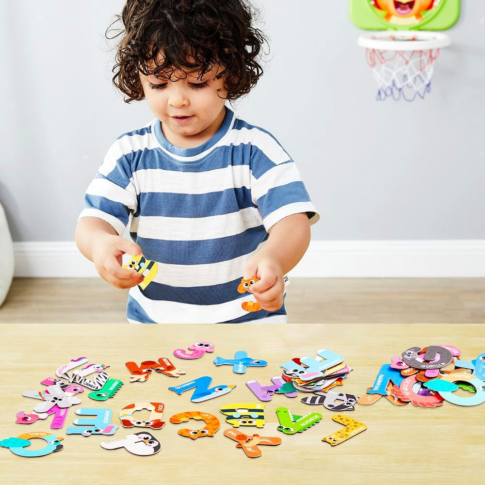 Magnetic Animal Alphabet Letters 26 Large Fridge Magnets ABC Learn for Kids Toys