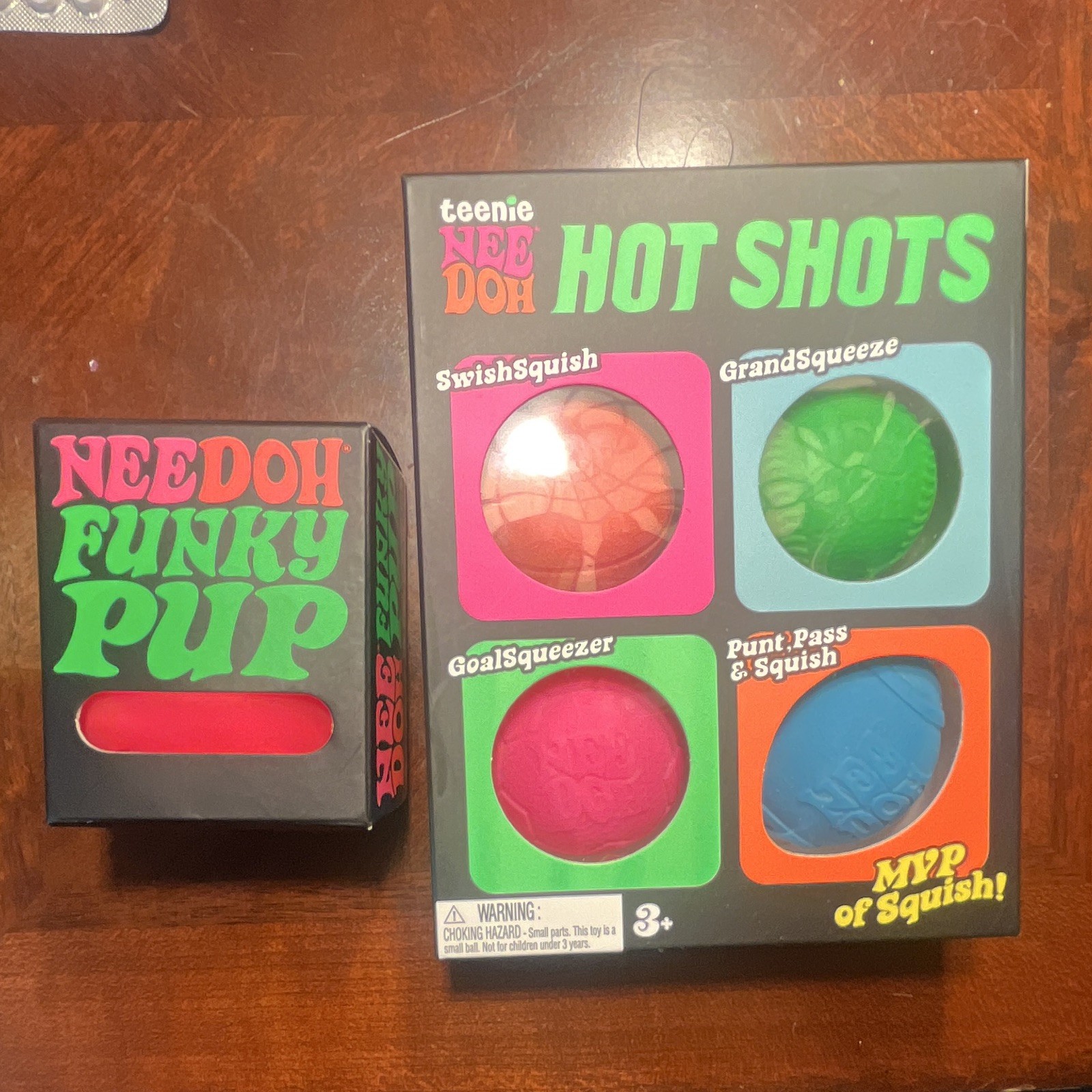 Schylling NeeDoh Teenie Hot Shots & Funky Pup Pet Me Squeeze Toys