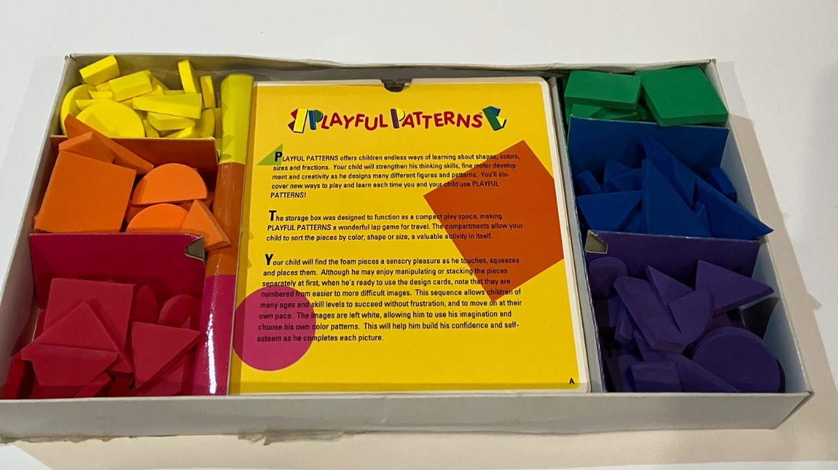 Discovery Toys Playful Patterns Design Activity Foam Shapes Puzzle Cards READ
