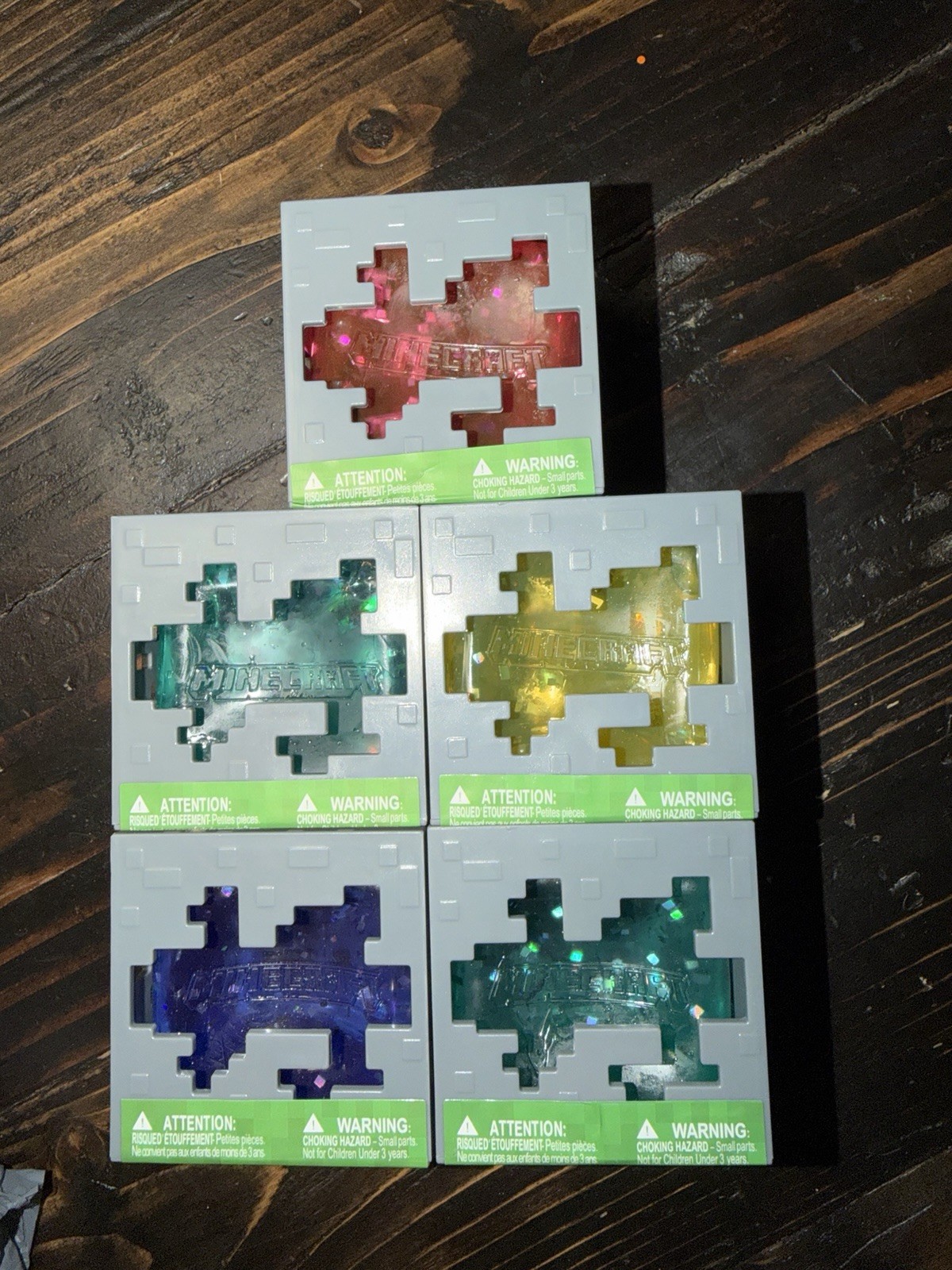 ⛏️ Minecraft Jelly Cube Lot RARE Viral Squishy Bundle Set of 5 🧨 Like Needoh