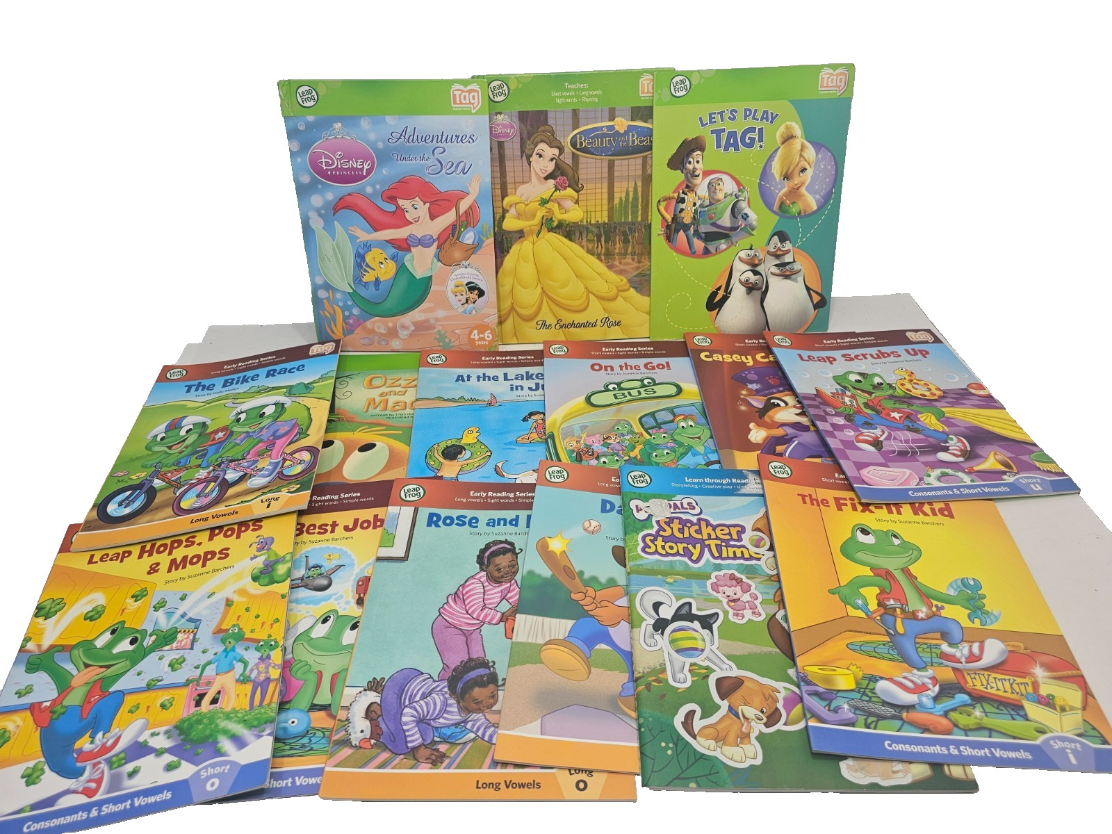 LeapFrog LeapStart Tag Early Reading Learn to Read Book Lot Disney Pixar 15