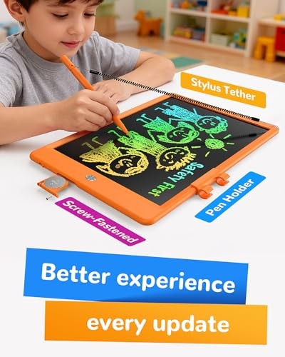LCD Writing Tablet, 10 Inch Colorful Doodle Board Drawing Tablet, 10in Orange
