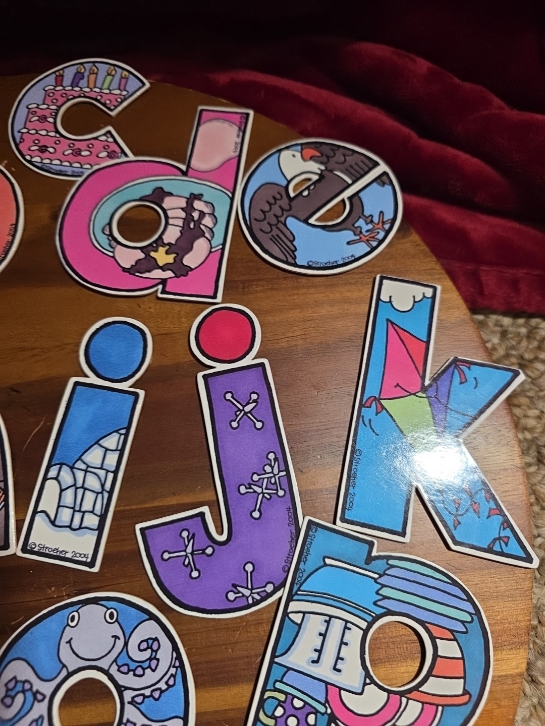 Complete Stroeher Upper And Lower Case Letter Alphabet Set A-Z Pictures Magnetic