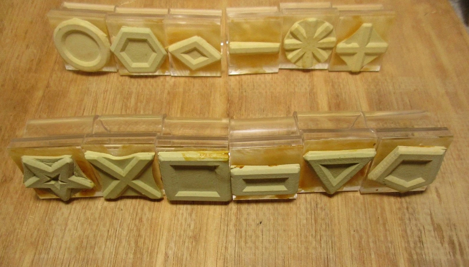 Vintage 1973 Developmental Learning Materials Shapes Stamp Set M200 Unused