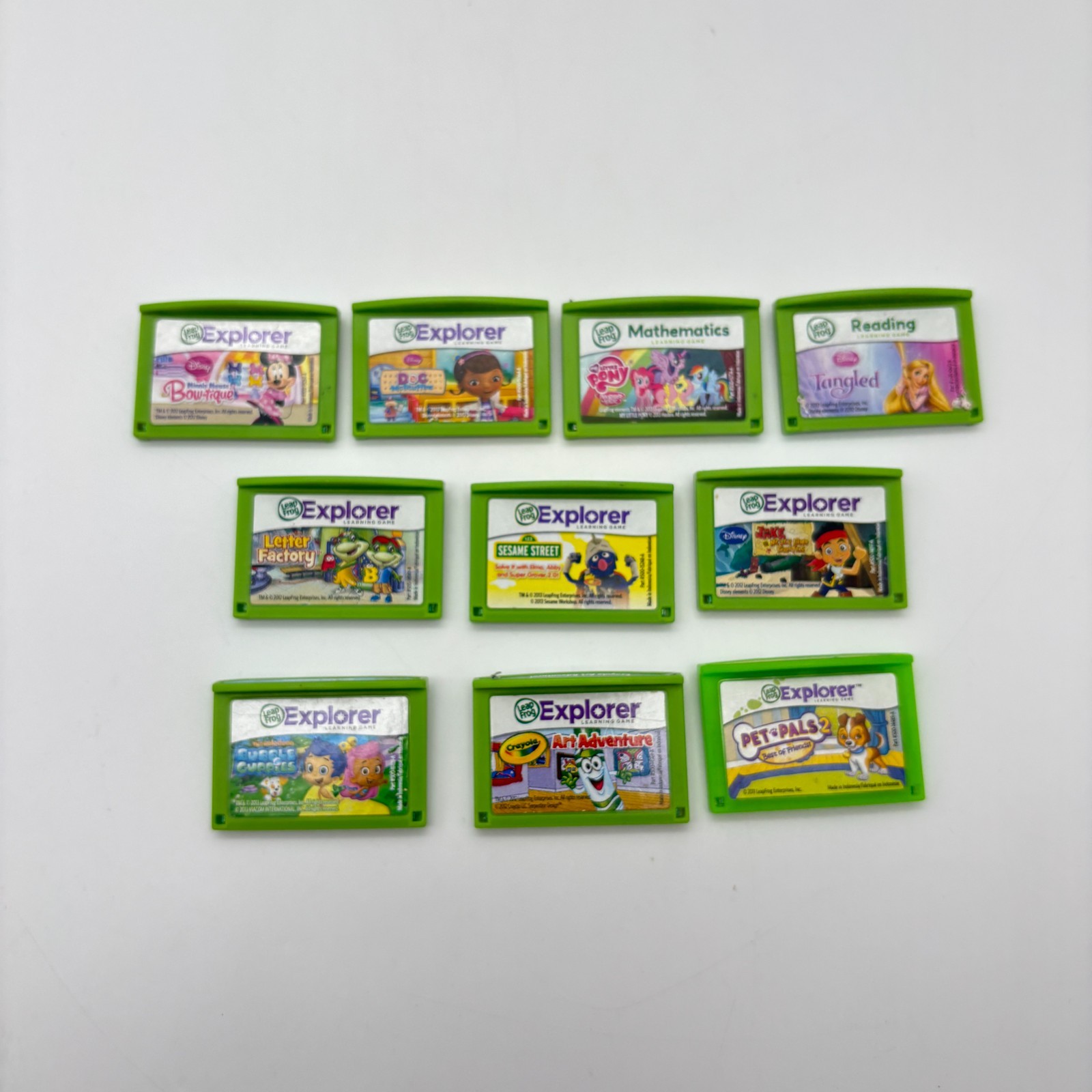 (10) LeapFrog Leapster Explorer Leap Pad Learning Games Cartridges Only UNTESTED