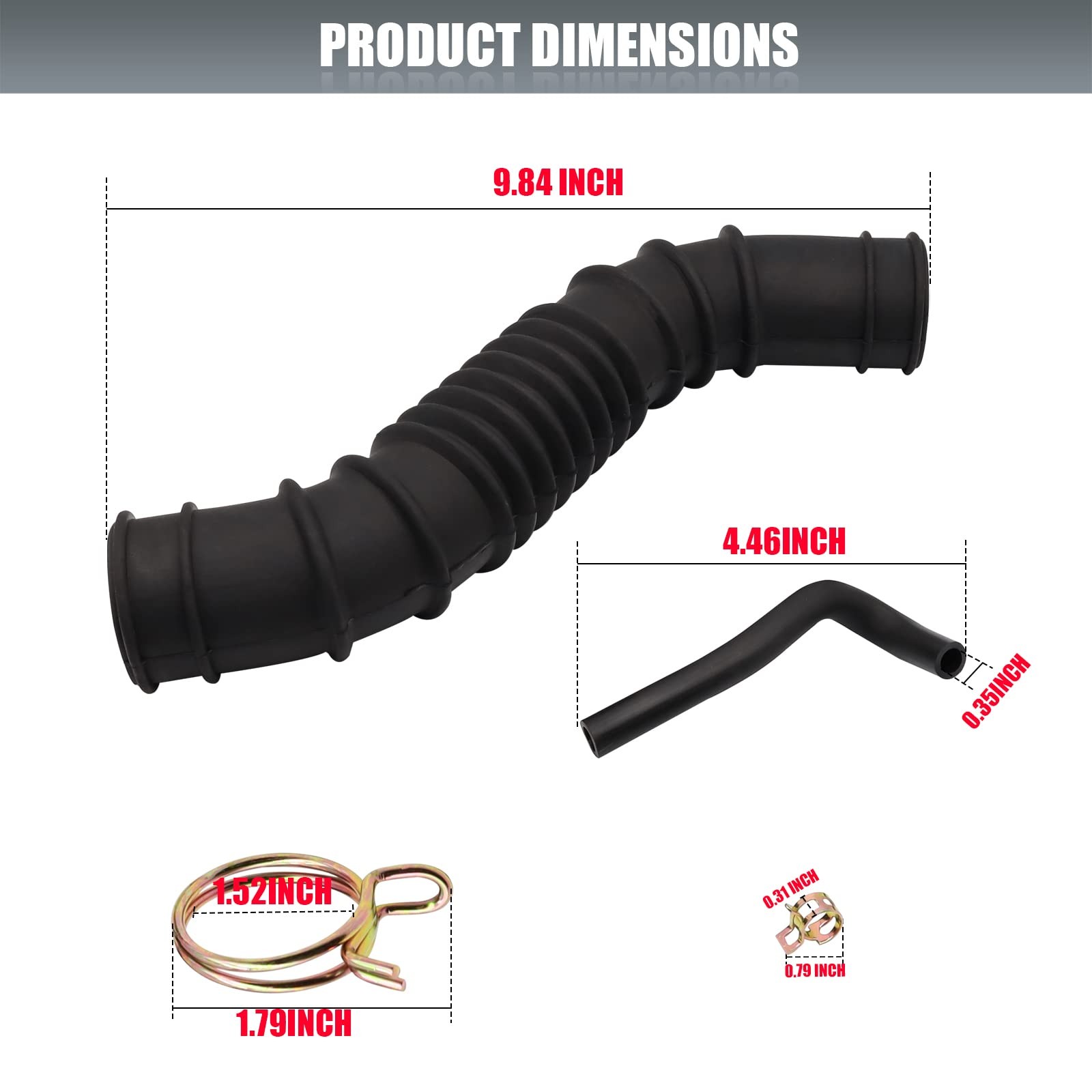 CartClan Club Car DS Gas Air Intake Hose and Crankcase Vent regular, 1998