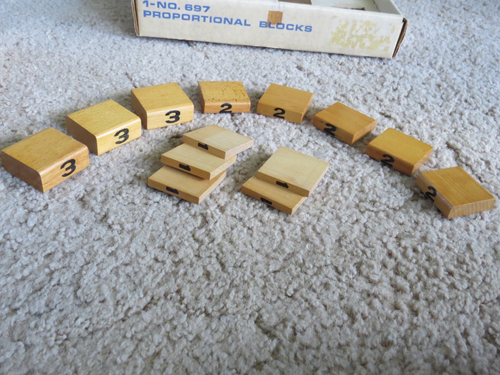 🔴 Playskool Proportional Blocks 697 Math Number Counting Lot Learning Resources