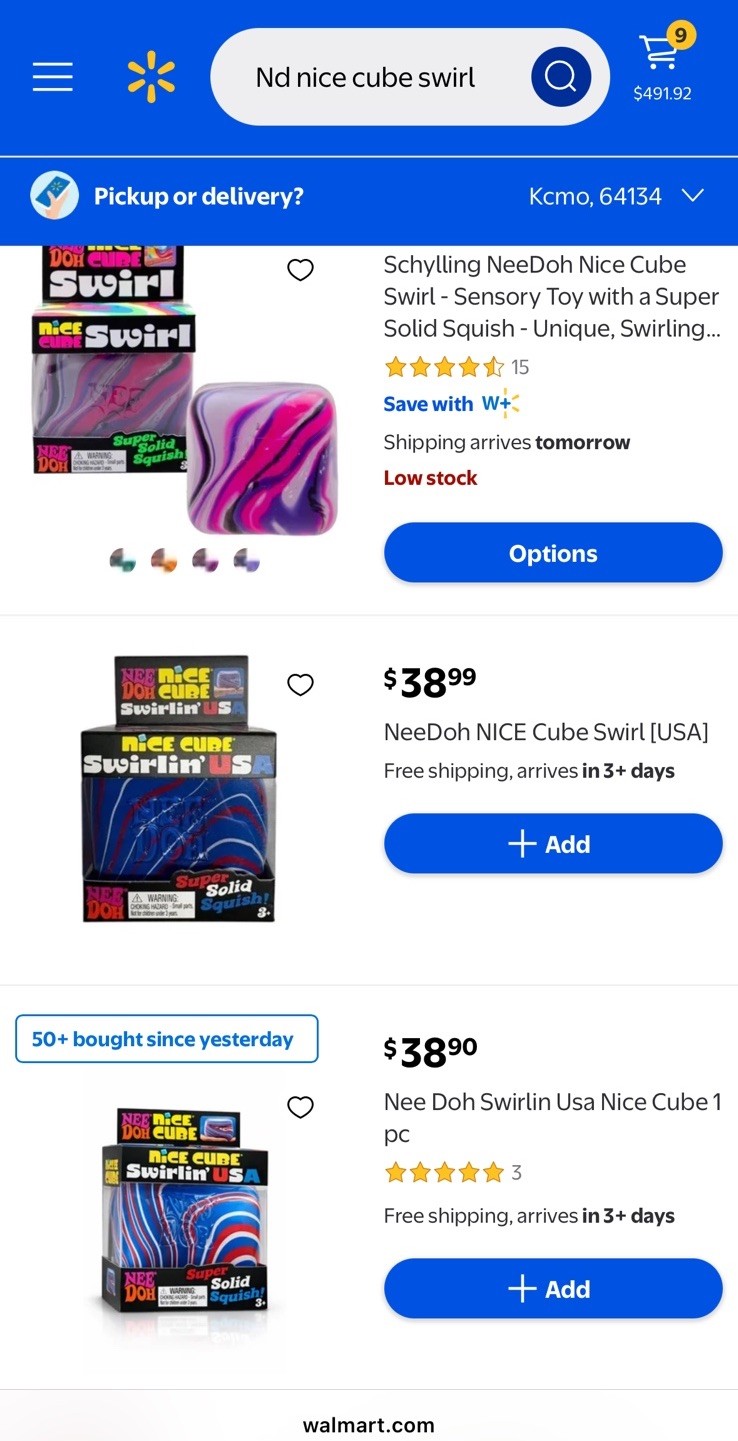 NEEDOH Nice Cube Swirlin’ USA Limited Edition 🇺🇸 RED WHITE BLUE