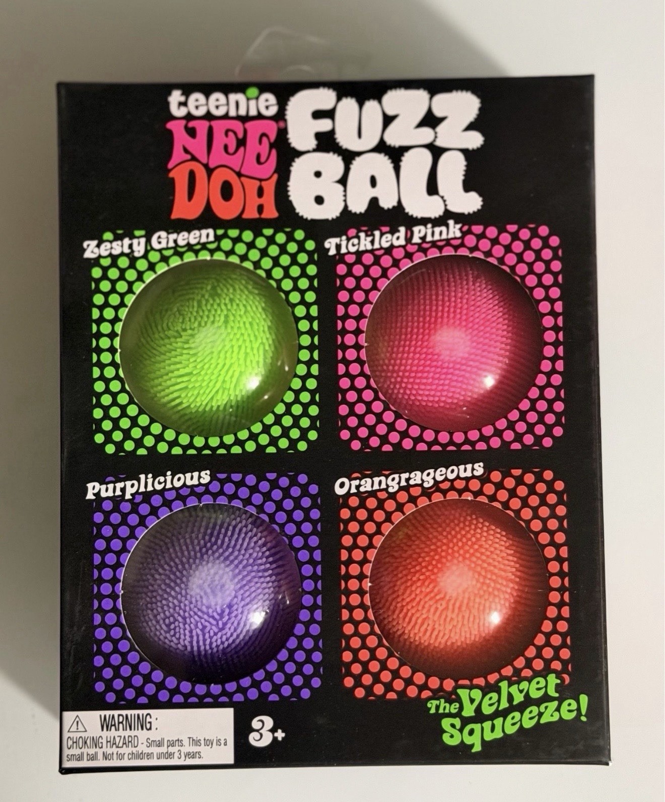 Viral Teeny Needoh Fuzzy Mini Ball Stress Relief Squeeze Toy 4 Pk