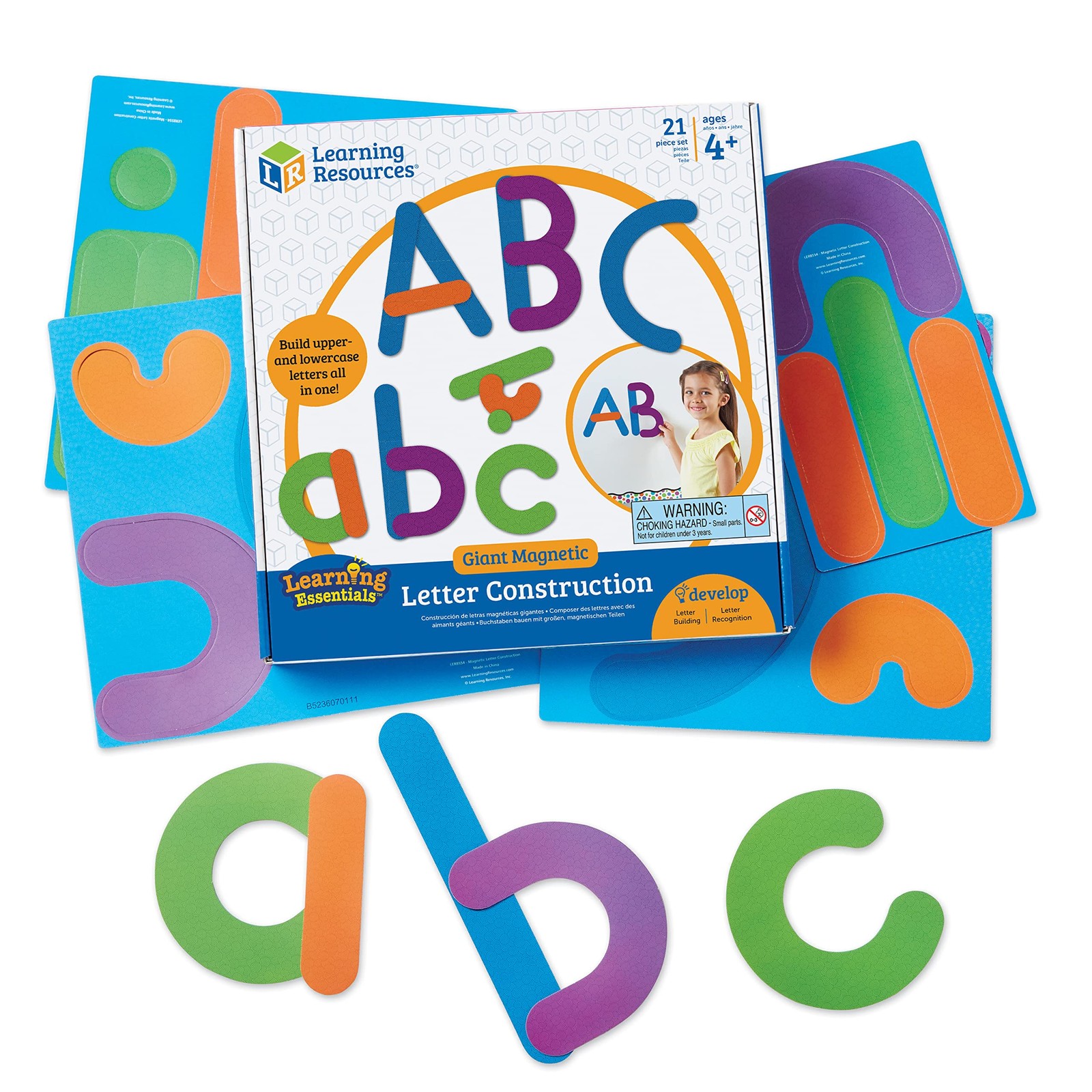 Learning Resources Giant Magnetic Letter 7.75 inches, Multi Color