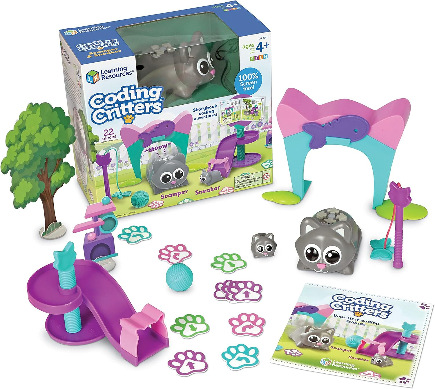 Coding Critters Scamper & Sneaker, Screen Free Toys Coding for Kids, Electronic