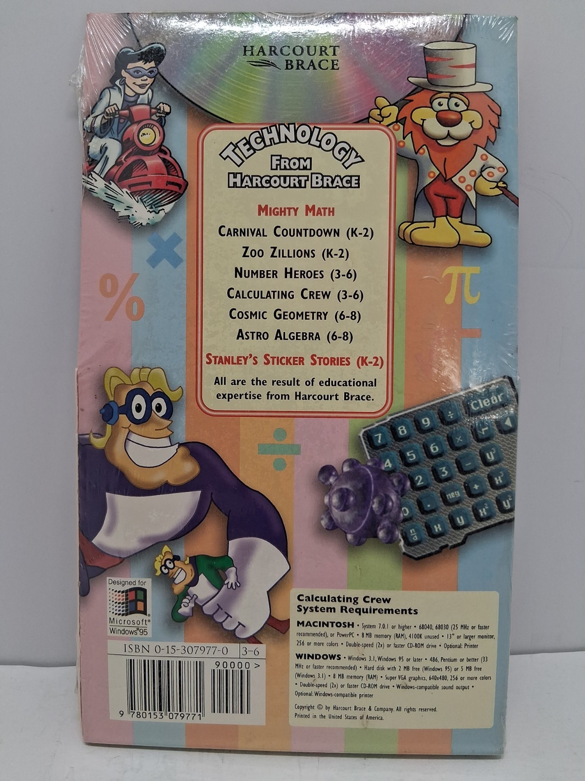 Mighty Math Calculating Crewcd Rom Grades 3-6 Brand New Old Stock Shrink Wrapped