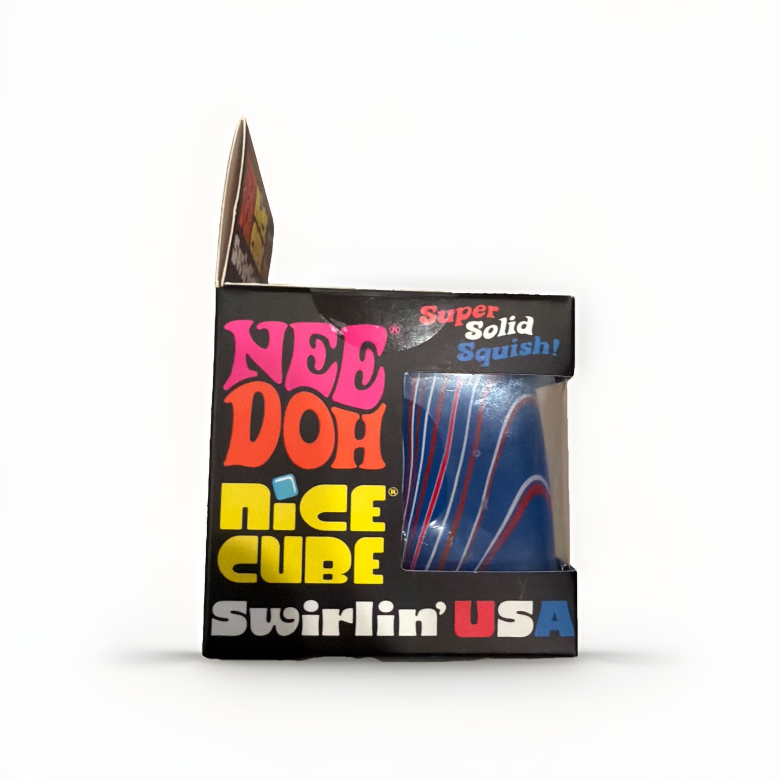 NeeDoh Swirlin’ USA Nice Cube Squish Sensory Toy