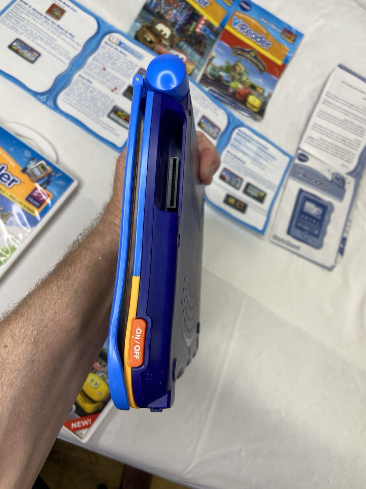 Vtech V.Reader Interactive Learning E-reading System Bundle 3 Games Working Pen