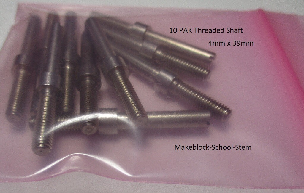 10 PAK Makeblock Threaded Shaft 4mm x 39mm * Open Source