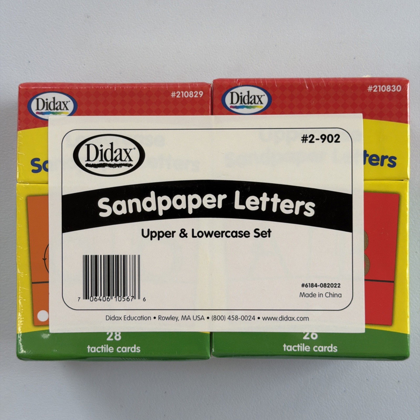 Didax Sandpaper Letter Set – Upper and Lowercase Letters 54 Pieces – SEALED