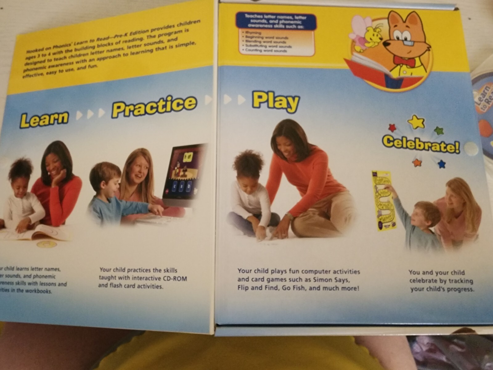 New open box Hooked On Phonics Pre-K Learn to Read Edition Program 3-4 Years