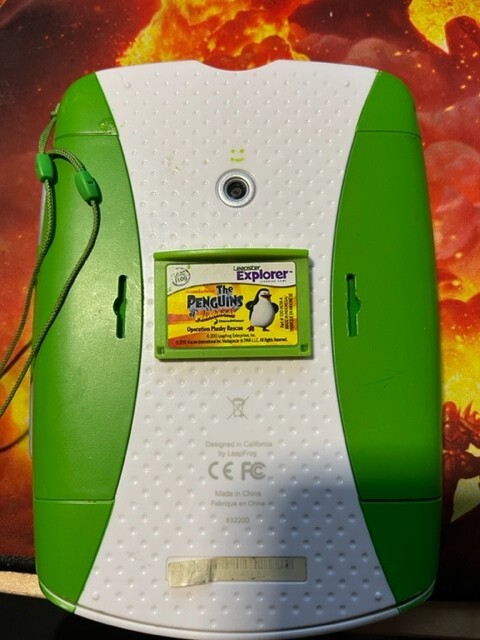 LeapFrog LeapPad 32200 White/Green With One Game TESTED Kids Learning