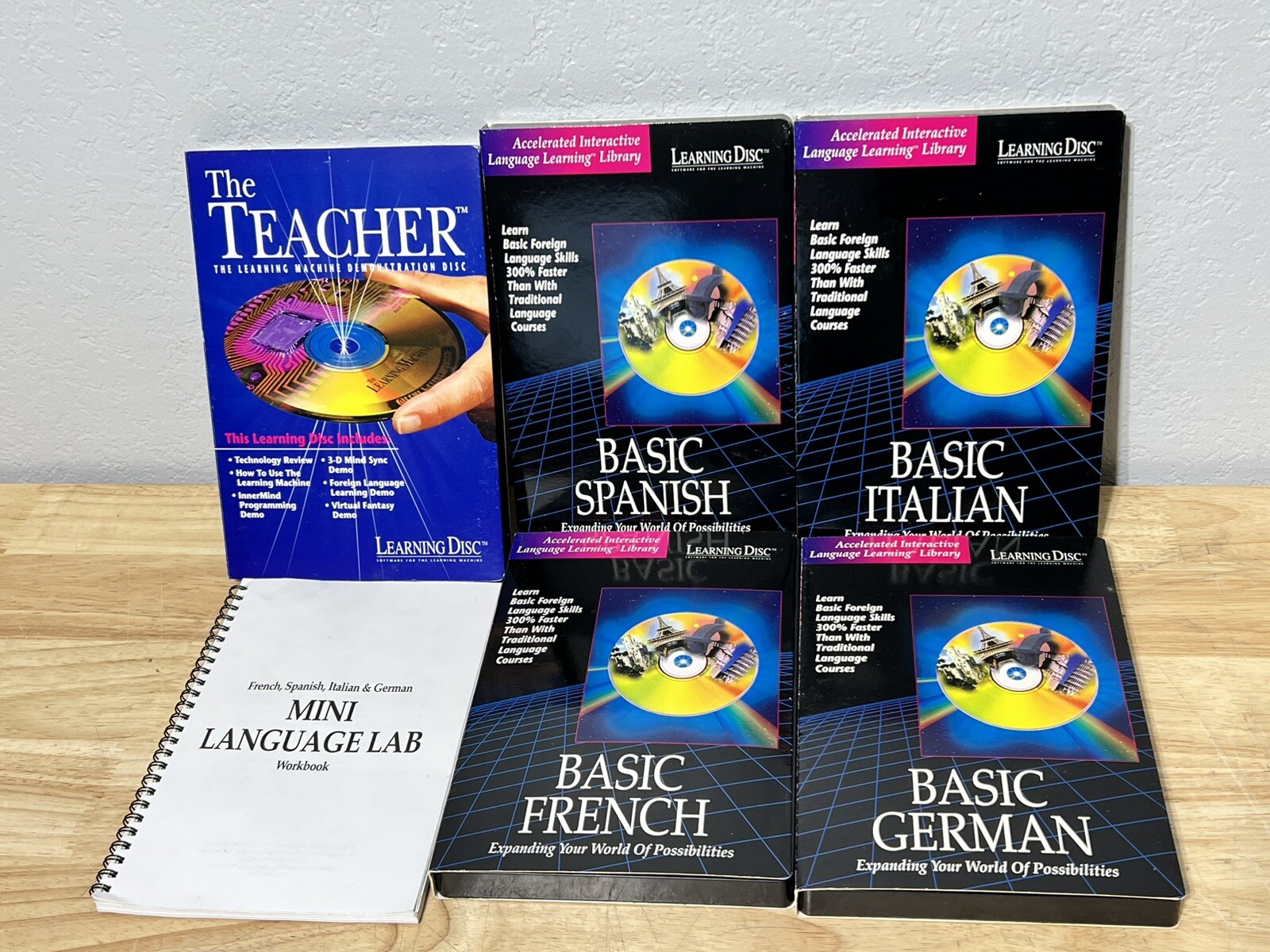 ZYGON LEARNING MACHINE DISCS The Teacher, Spanish, Italian, German, French