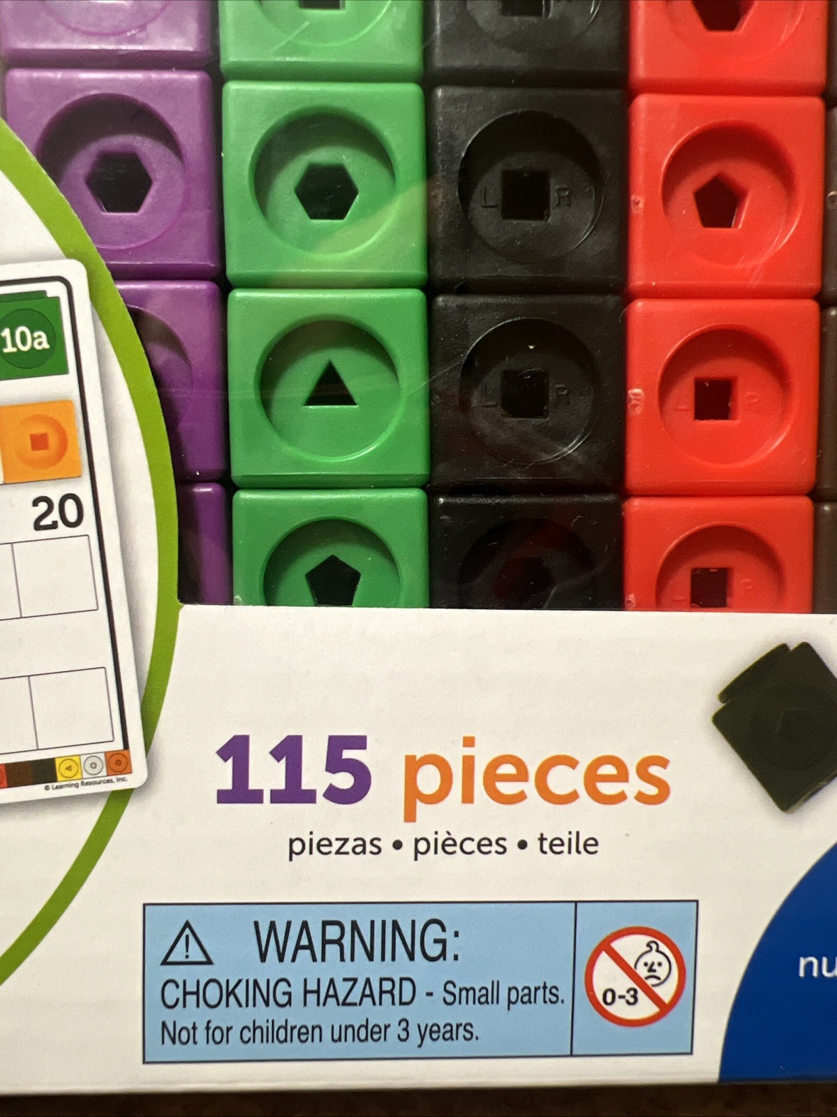 Learning Resources MathLink Cubes 115 pcs STEM Math Activity Set Counting 4+