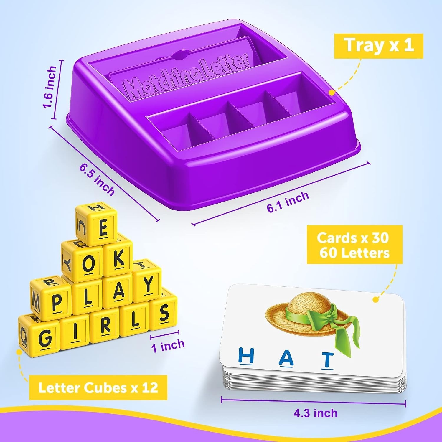 Interactive Letter Matching Game for Kids Ages 3-8 – Develops Spelling Skills