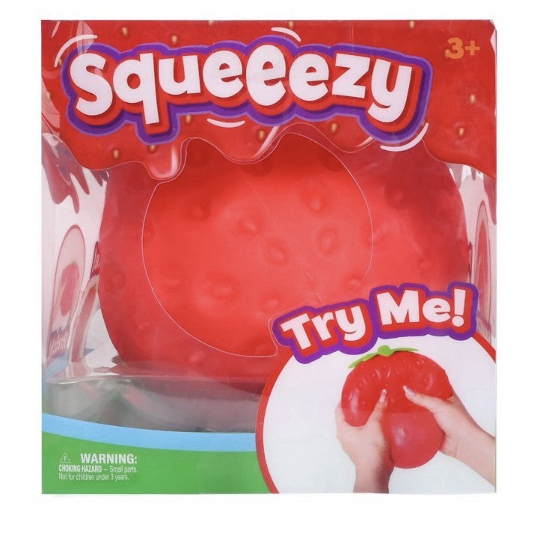 Sunny Days Jumbo Strawberry Squishy Stress Relief Sensory Fidget Toy 5”