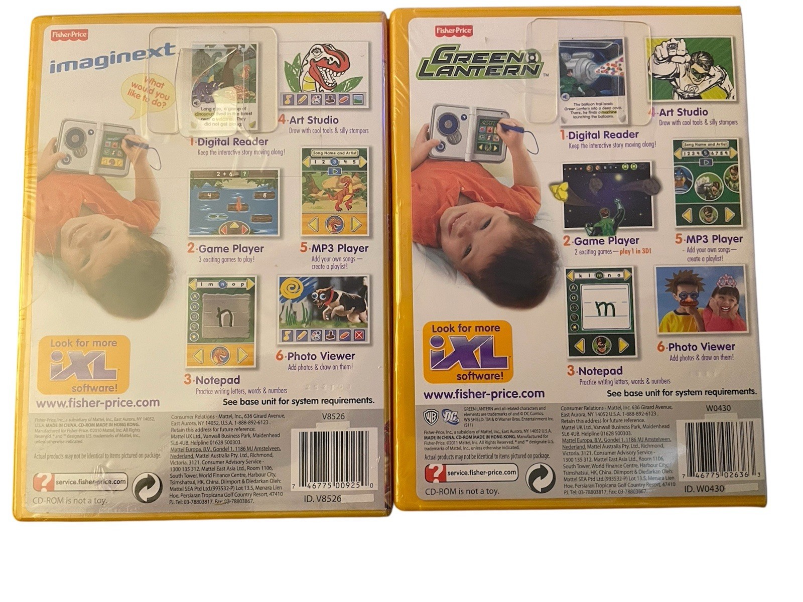Fisher-Price iXL Learning System Cartridges Imaginext Green Lantern 3-7 Years